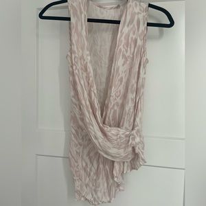 Young Fabulous and Broke, sleeveless top, animal print pink/white, xsmall